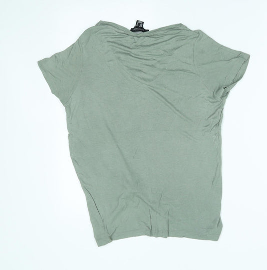Womens UK Size 12 Atmosphere Green Basic T-Shirt