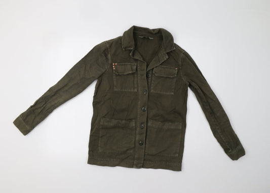 Womens UK Size 6 F&F Green Gilet