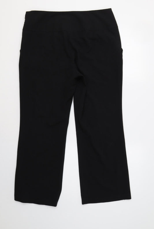 Womens UK Size 16 Dorothy Perkins Regular Fit Dress Pants Black Trousers