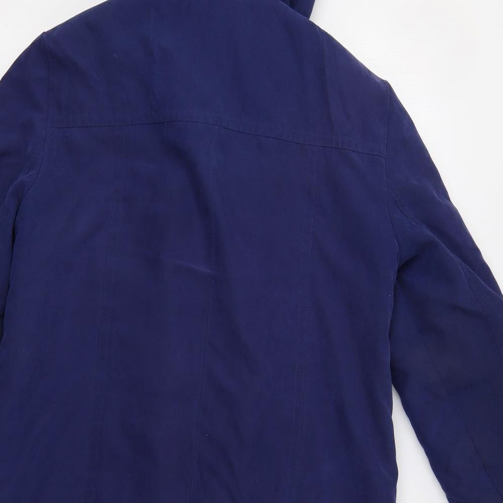 Womens UK Size S Bm Collection Blue Parka Coat