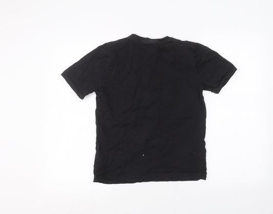 No Fear Girls Black Basic T-Shirt Size 11-12 Years