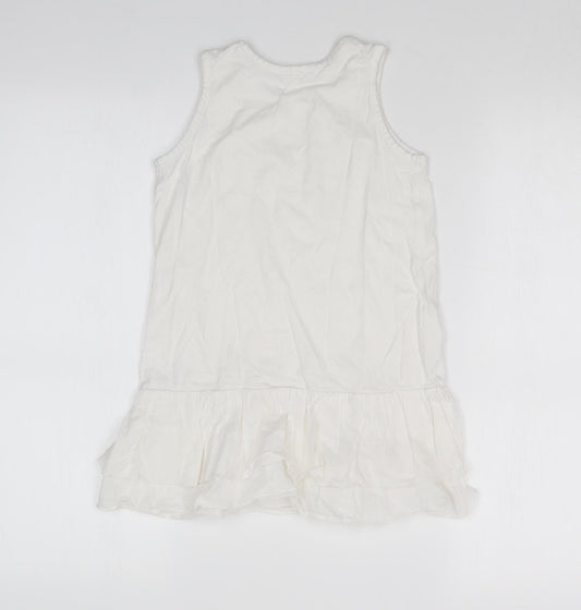 COMBI MINI Girls White Basic T-Shirt Size 5 Years
