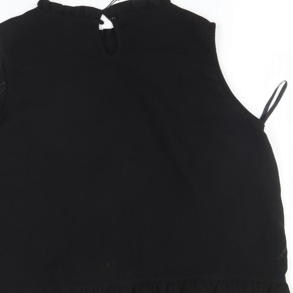 Boohoo Womens Black Basic T-Shirt Size 8