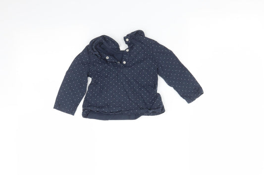 Nutmeg Baby Blue Spotted Basic T-Shirt Size 9-12 Months