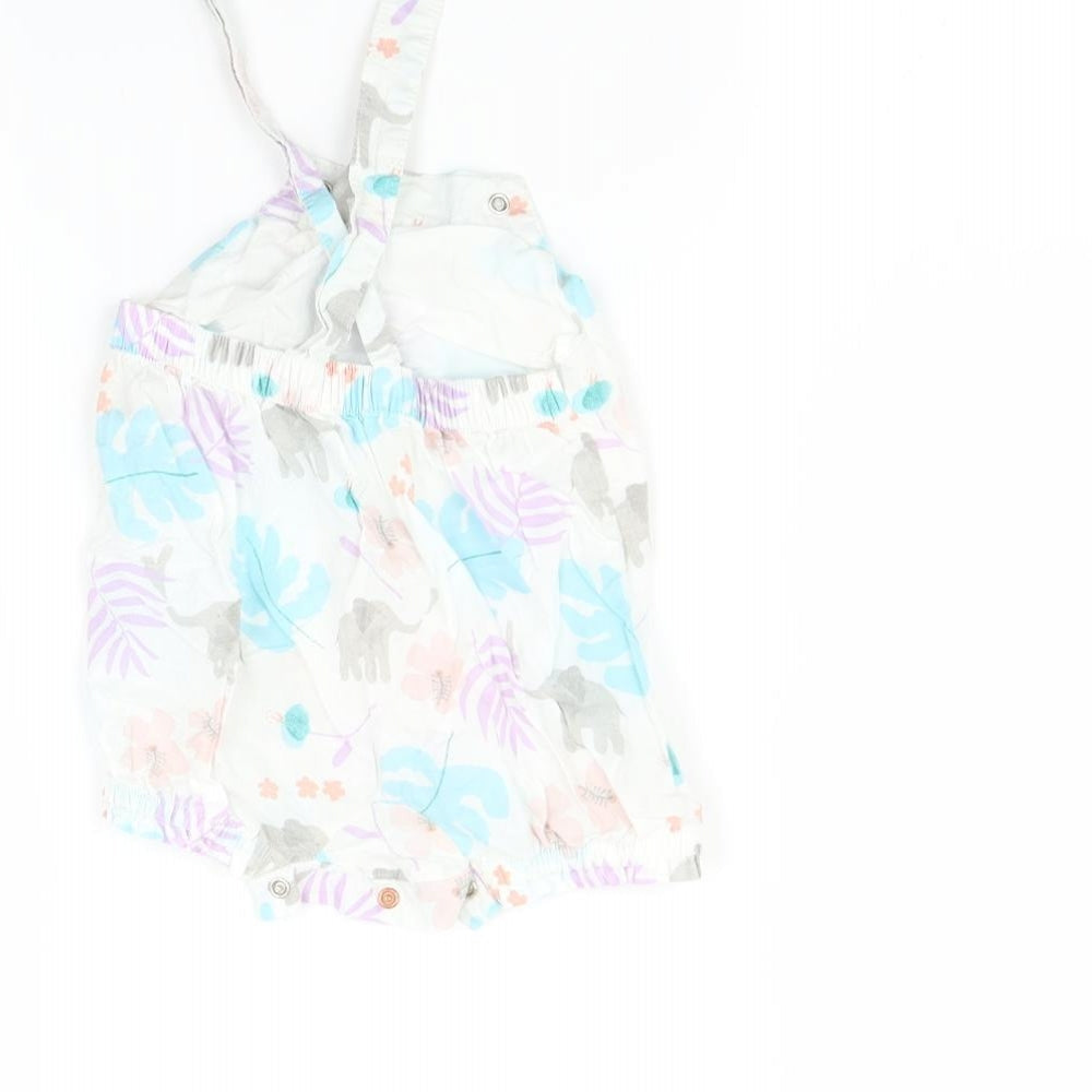 Marks and Spencer Baby Multicoloured Romper One-Piece Size 0-3 Months - Leaf print