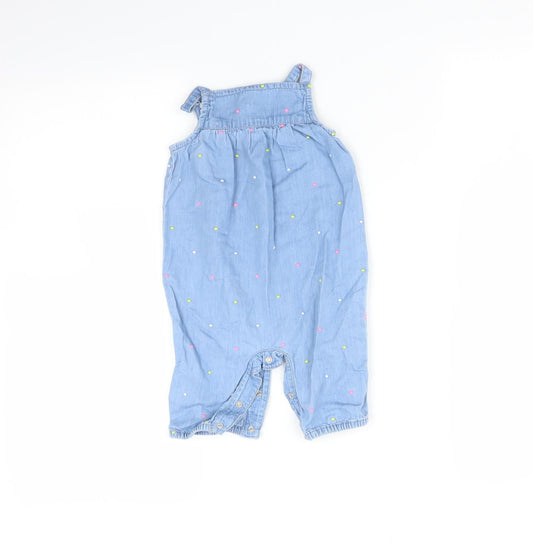F&F Baby Blue Spotted Romper One-Piece Size 3-6 Months