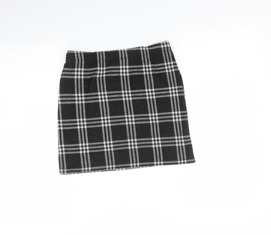 Miss Girls Grey Check A-Line Skirt Size 12 Years