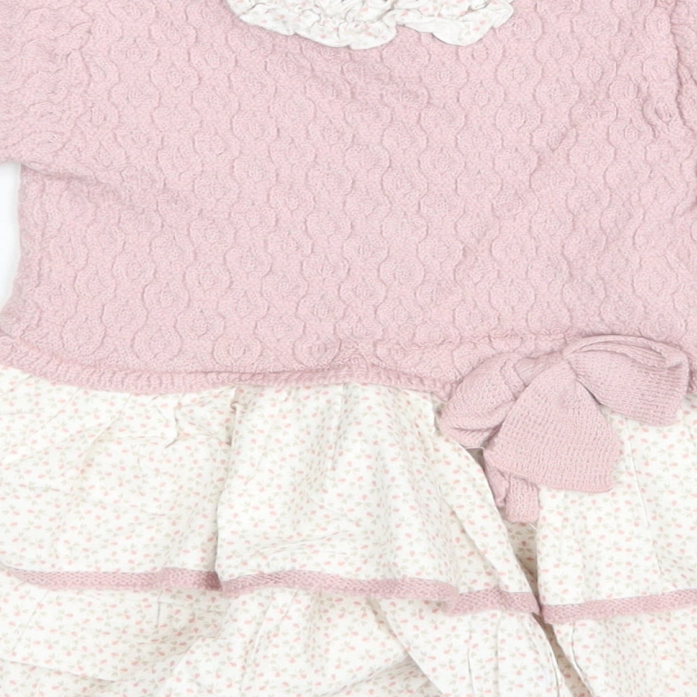 Brand and care label for Preworn girls’ grey a-line