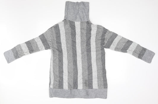 Womens UK Size M Papaya Grey Pullover Jumper