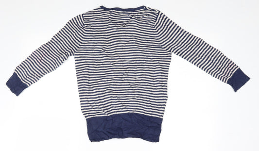 Debenhams Womens Blue Striped Pullover Jumper Size 10