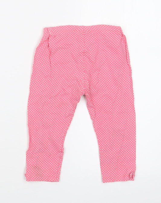 Mothercare Girls Pink Polka Dot Carrot Trousers Size 4-5 Years - Hello Kitty
