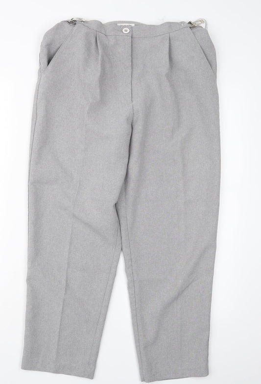 Womens UK Size 12 Damart Regular Fit Grey Trousers