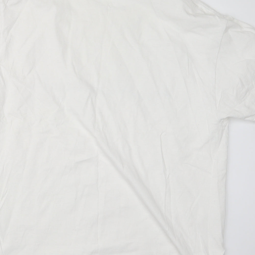 Womens UK Size L Gildan White Basic T-Shirt