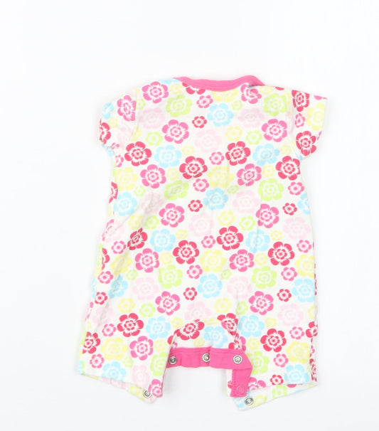 Tesco Girls Pink Geometric Coverall Outfit/Set Size Newborn