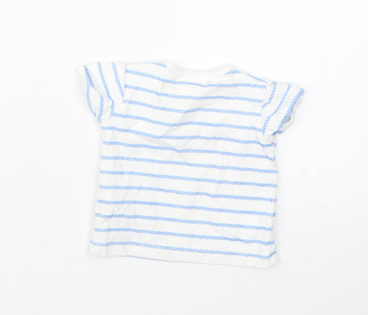 F&F Baby Blue Striped Basic T-Shirt Size Newborn