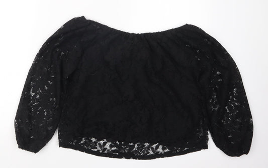 Womens UK Size S Hollister Black Basic Blouse