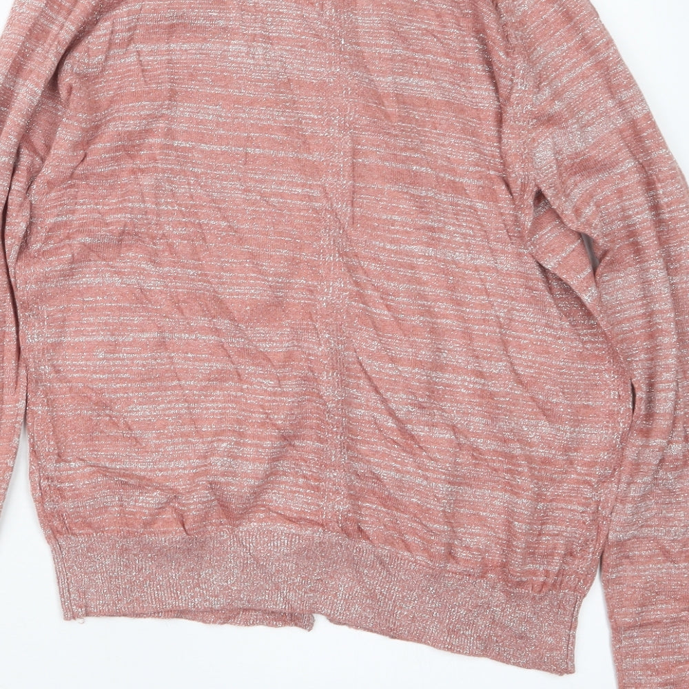 NEXT Womens Pink Knit Cardigan Jumper Size 12