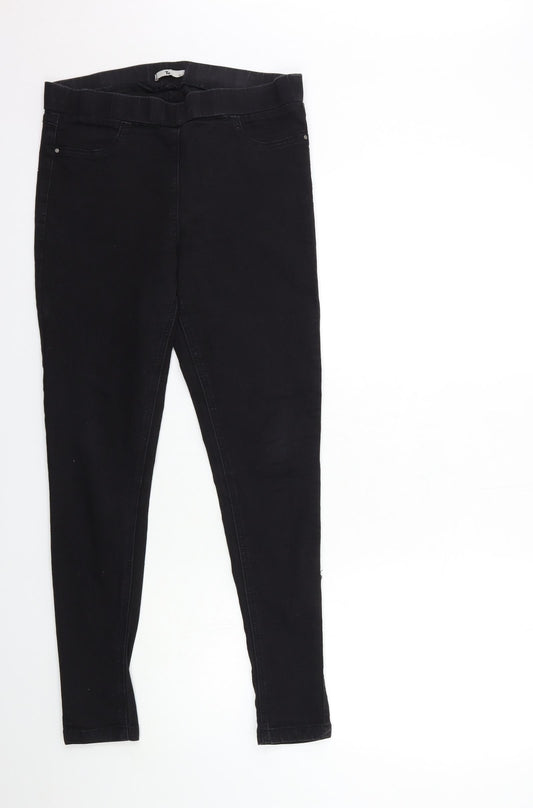 Tu Womens Black Denim Tapered Jeans Size 12 L28 in