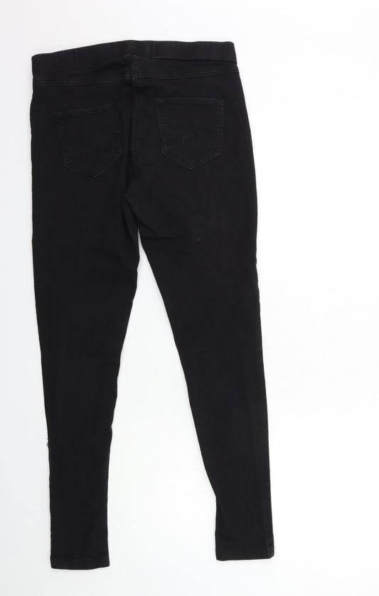 TU Womens Black Denim Tapered Jeans Size 12 L28 in