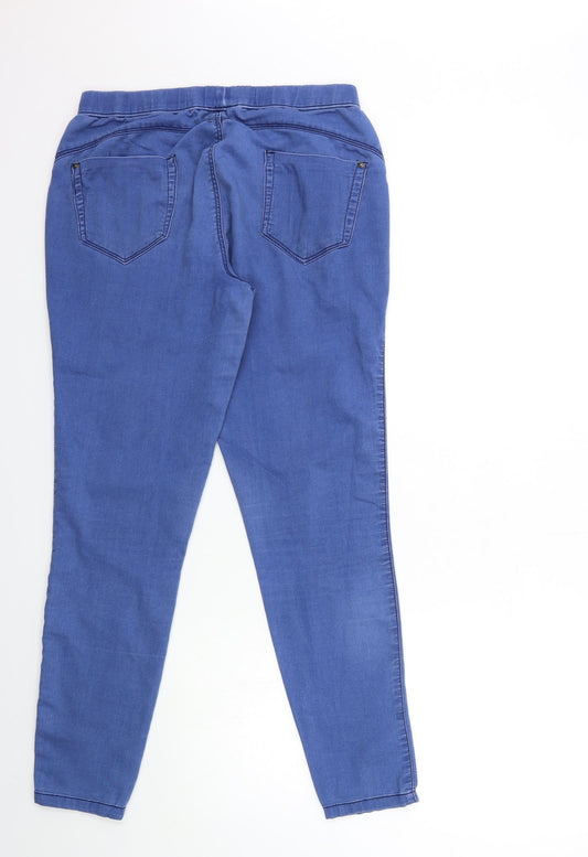 Denim & Co. Womens Blue Denim Skinny Jeans Size 14 L29 in