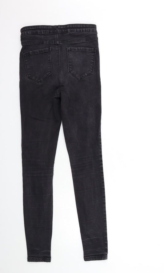 Denim & Co. Womens Grey Denim Skinny Jeans Size 12 L29 in