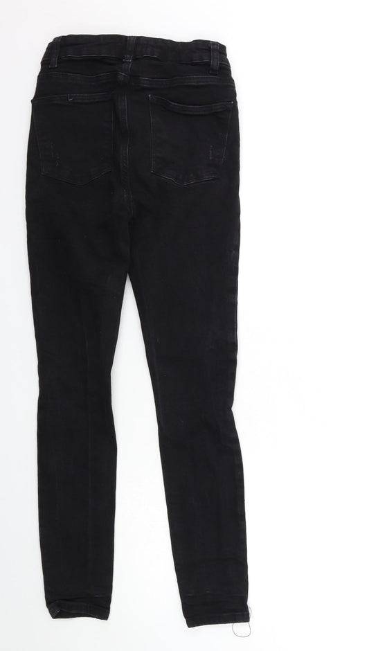 Denim & Co. Womens Black Denim Skinny Jeans Size 10 L27 in