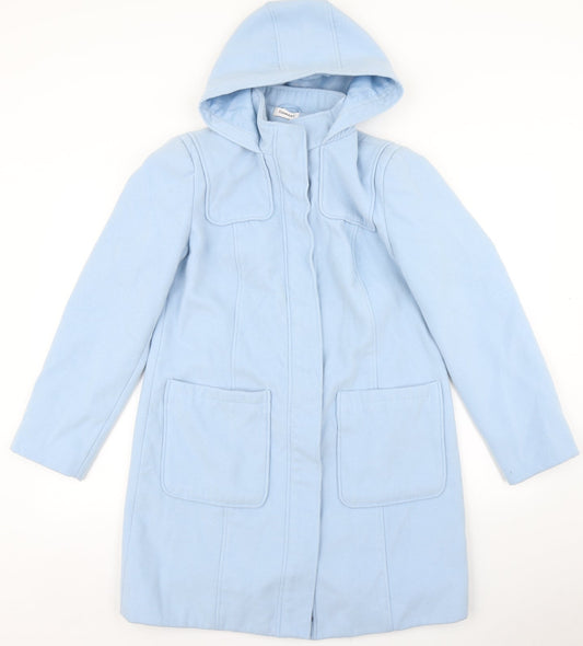 Womens UK Size 10 Damart Blue Overcoat