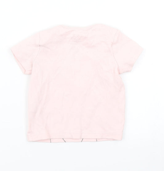 Fred & Flo Girls Pink Basic T-Shirt Size 6-9 Months