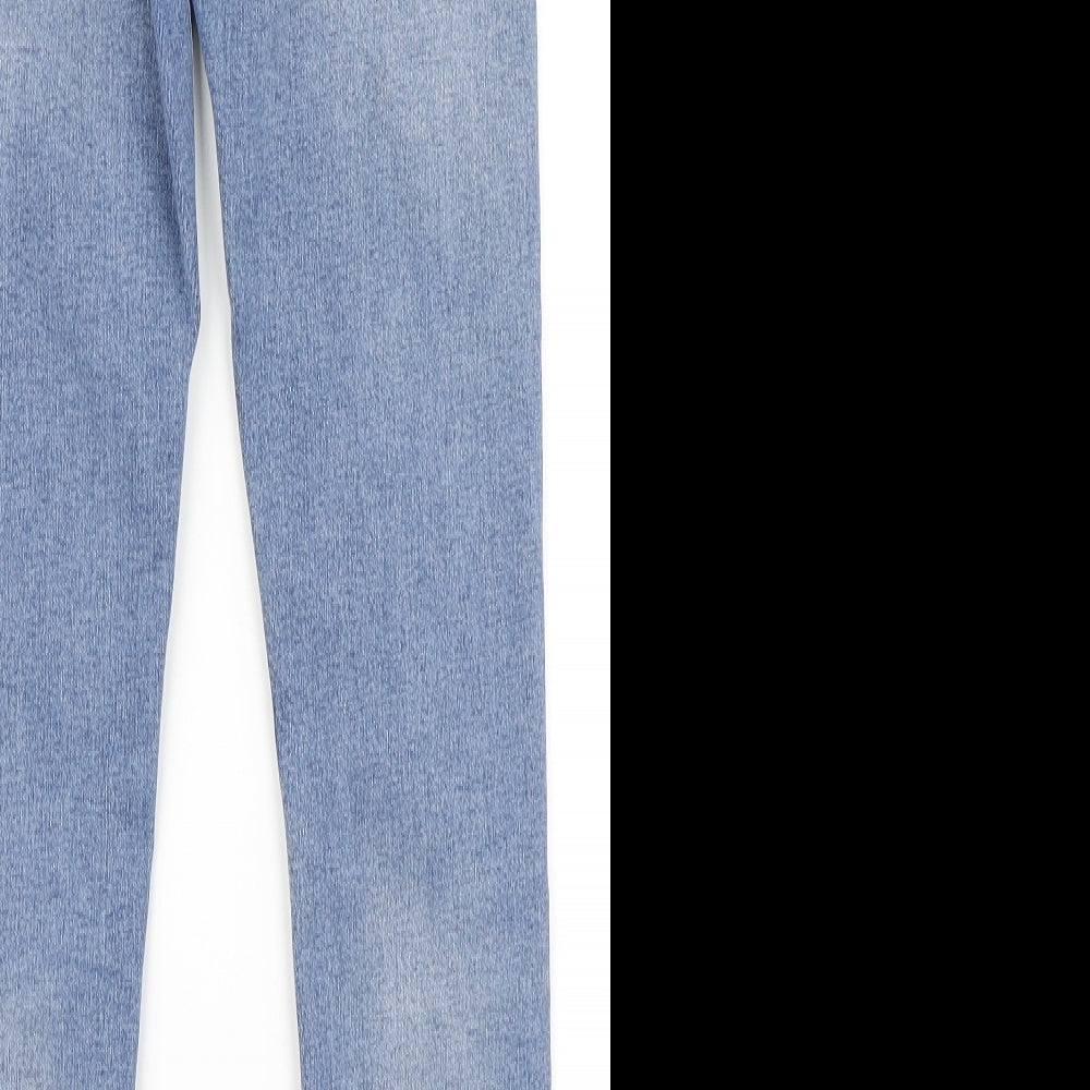 Topshop Womens Blue Denim Skinny Jeans Size 25 in L30 in