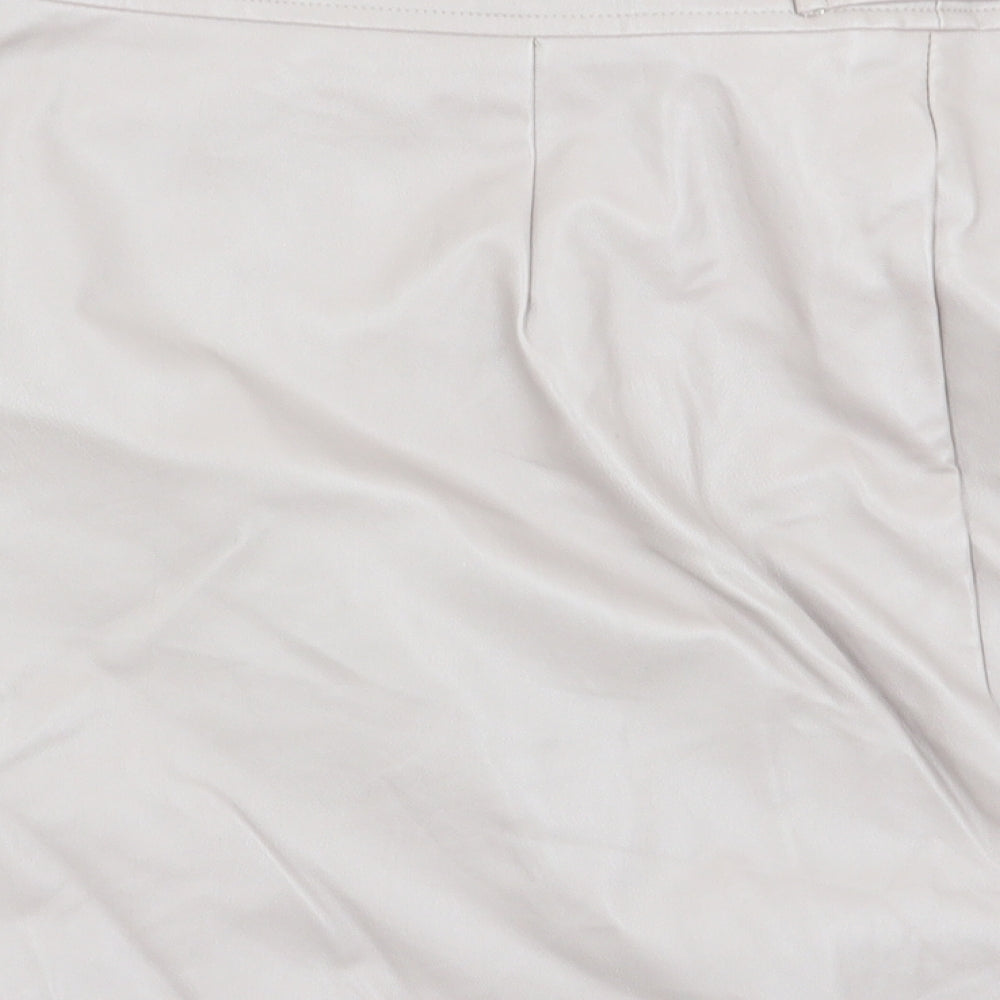 Boohoo Womens Beige Flare Skirt Size 8