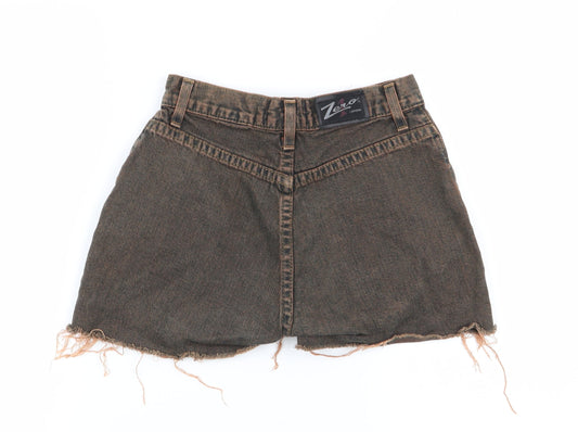 Zero London Womens Multicoloured Denim Hot Pants Shorts Size 26 in
