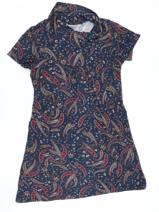 tenki Womens Multicoloured Geometric T-Shirt Dress Size L