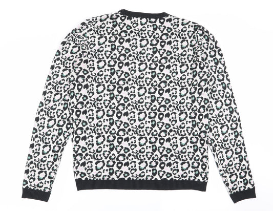 poppy lux Womens Multicoloured Animal Print Pullover Jumper Size 14