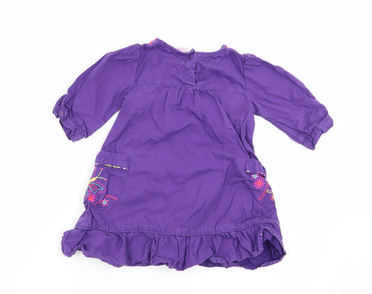 Butterfly Girls Purple Floral Fit & Flare Size 3 Years