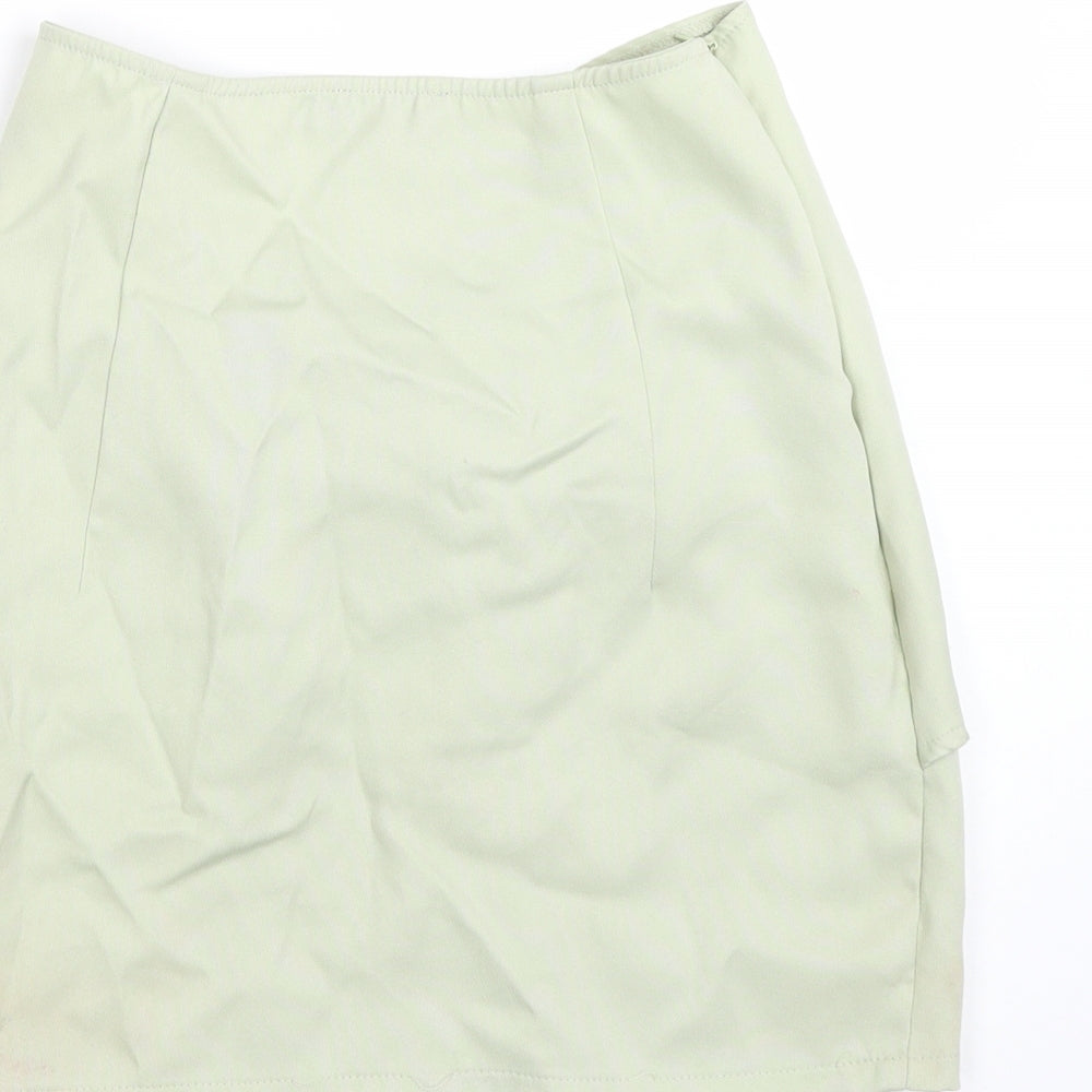 Womens UK Size 8 PRETTYLITTLETHING Green Basic T-Shirt