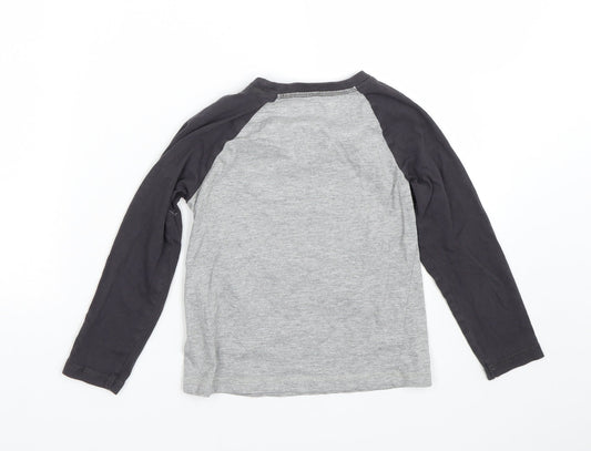 George Boys Grey Basic T-Shirt Size 6-7 Years