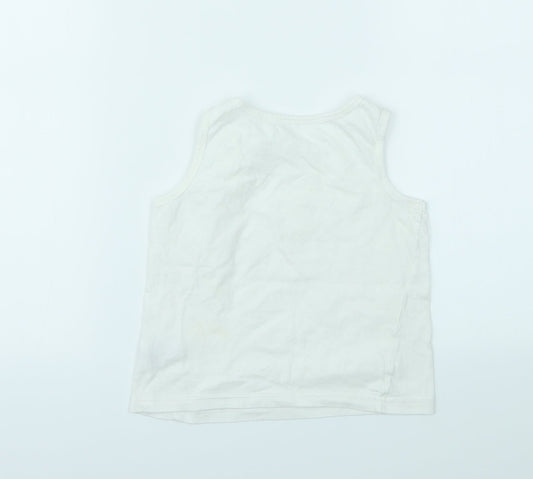 Nutmeg Boys White Geometric Basic T-Shirt Size 3-6 Months