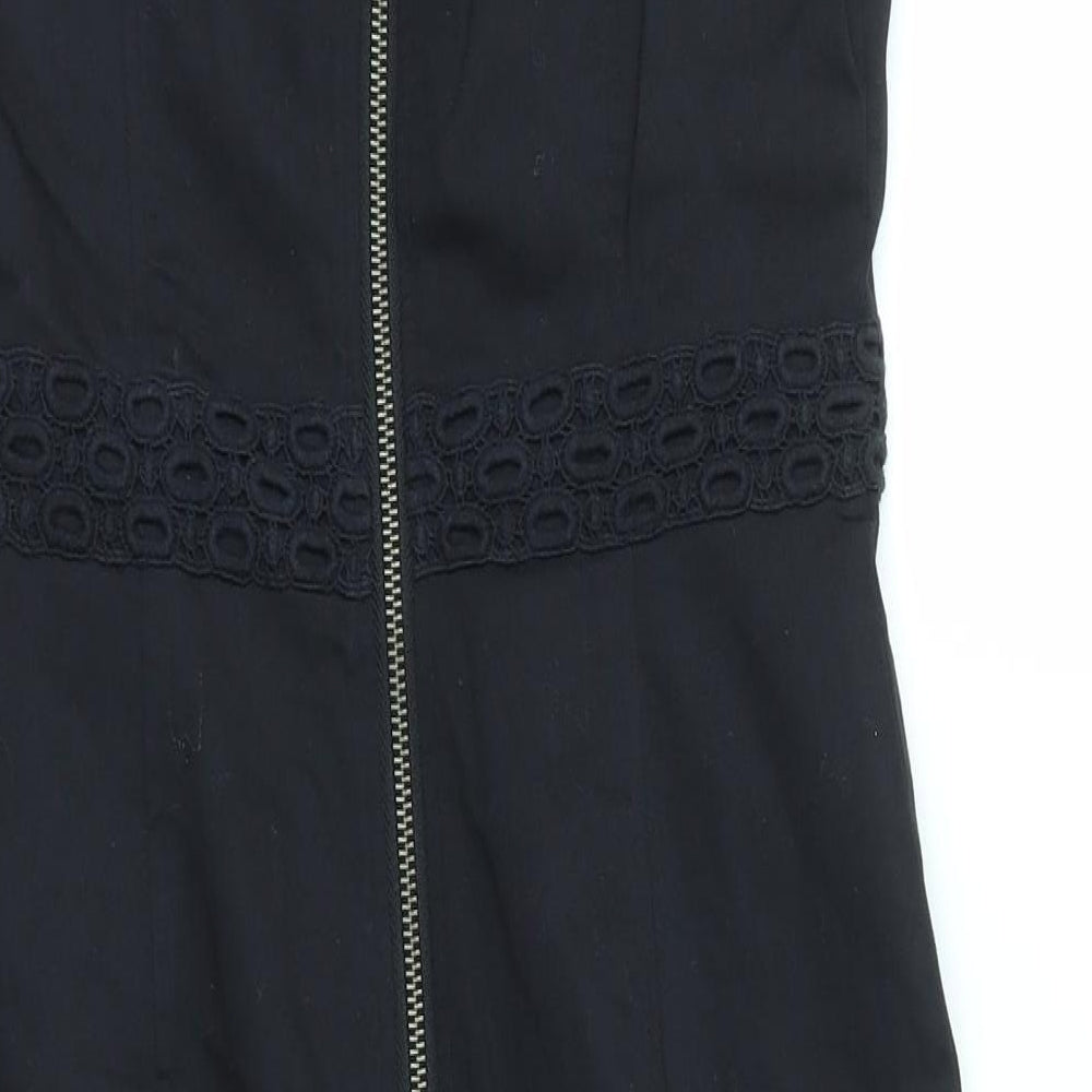 Nougat London Womens Black Houndstooth A-Line Size XS