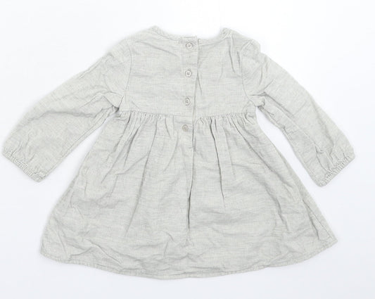 TU Girls Grey Corduroy Fit & Flare Size 6-9 Months