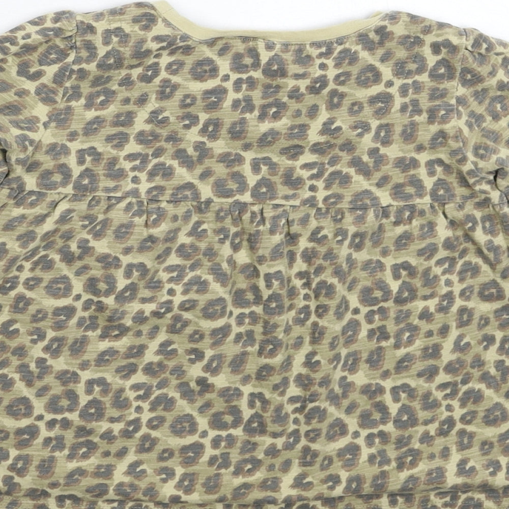 Brand and care label for Next girls’ grey floral fit & flare, size 12-18, months