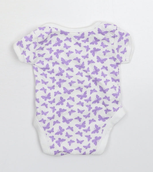 George Baby White Babygrow One-Piece Size Newborn