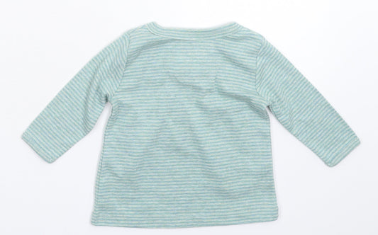 NEXT Baby Green Striped Basic T-Shirt Size 3-6 Months