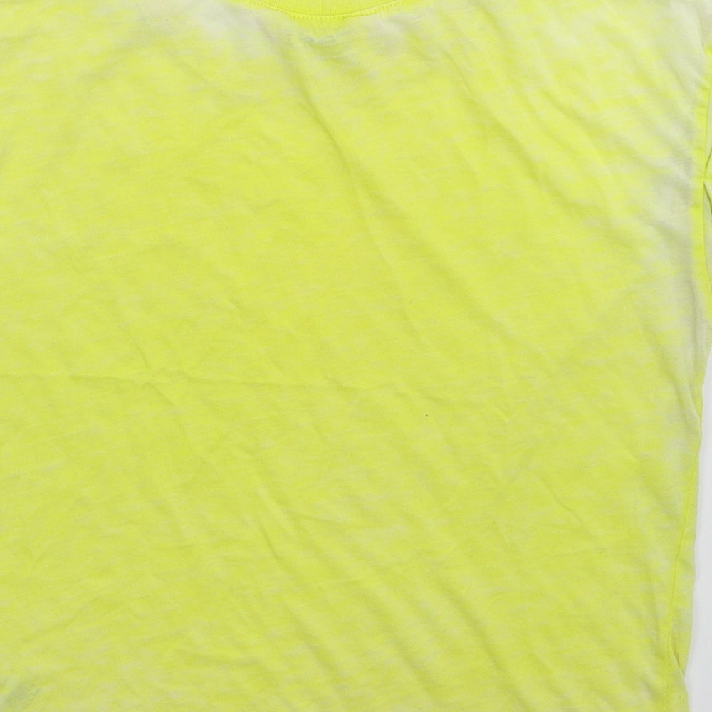 Miss Selfridge Womens Yellow Basic T-Shirt Size 6