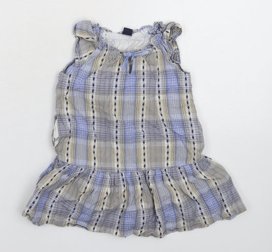 Gap Girls Multicoloured Check Fit & Flare Size 24 Months