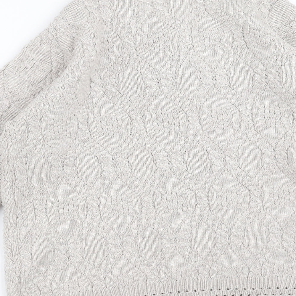 Womens UK Size 14 Beaumonde Paris Beige Cardigan Jumper