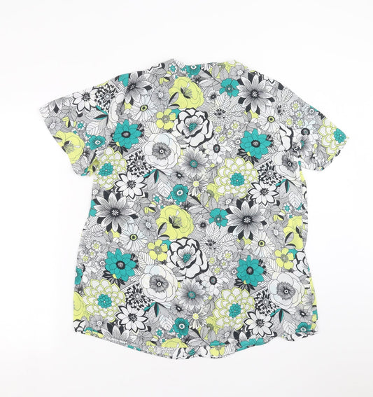 Bonmarche Womens Green Floral Basic Blouse Size 12