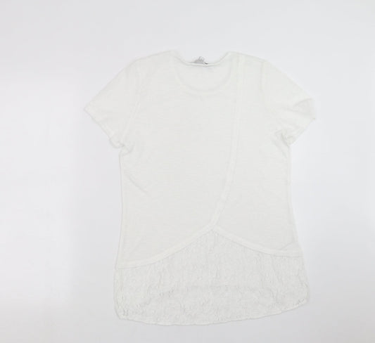 Womens UK Size 14 NEXT White Pullover Jumper