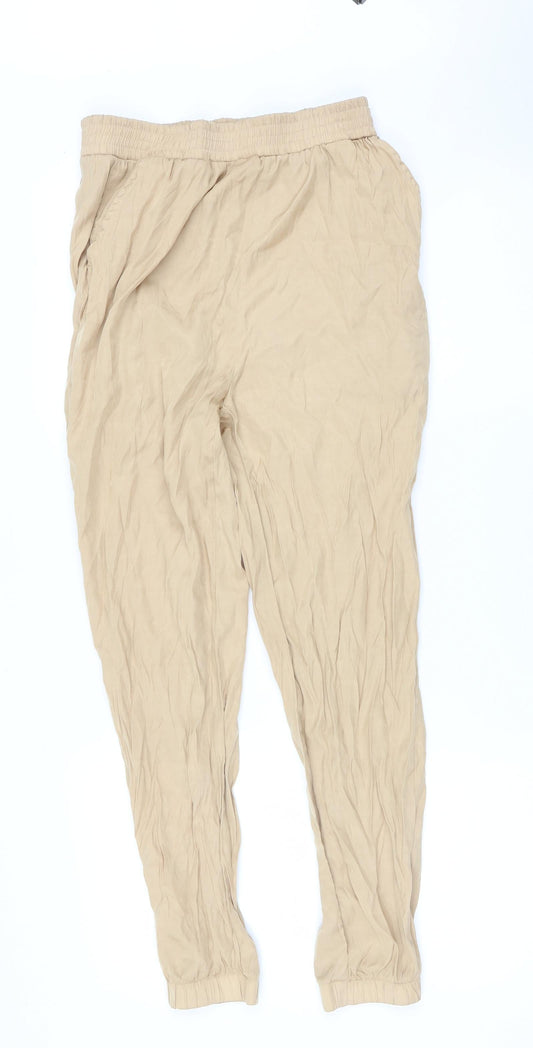 Womens UK Size XS SheIn Regular Fit Beige Trousers