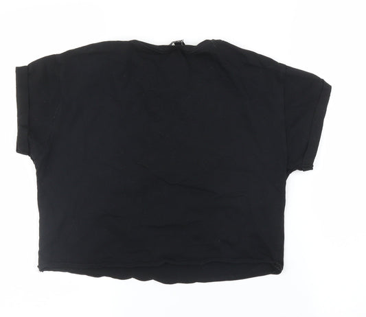 New Look Girls Black Basic T-Shirt Size 12-13 Years