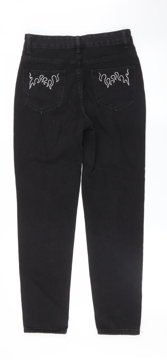 SheIn Womens Black Straight Jeans Size 2XS L27 in